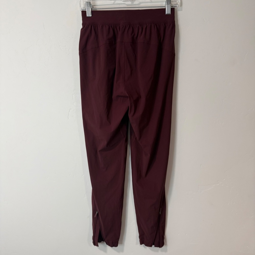 Lululemon Womens Adaptive State Jogger 4 Burgundy Red Zip Ankle Excellent W5CVMS - Picture 3 of 8